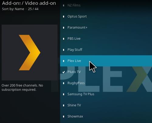 Πώς να εγκαταστήσετε το πρόσθετο Plex Live Kodi Βήμα 19