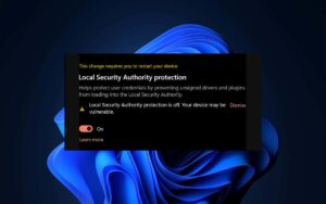 Read more about the article Τρόπος παράβλεψης “Η προστασία τοπικής αρχής ασφαλείας είναι απενεργοποιημένη” στα Windows 11