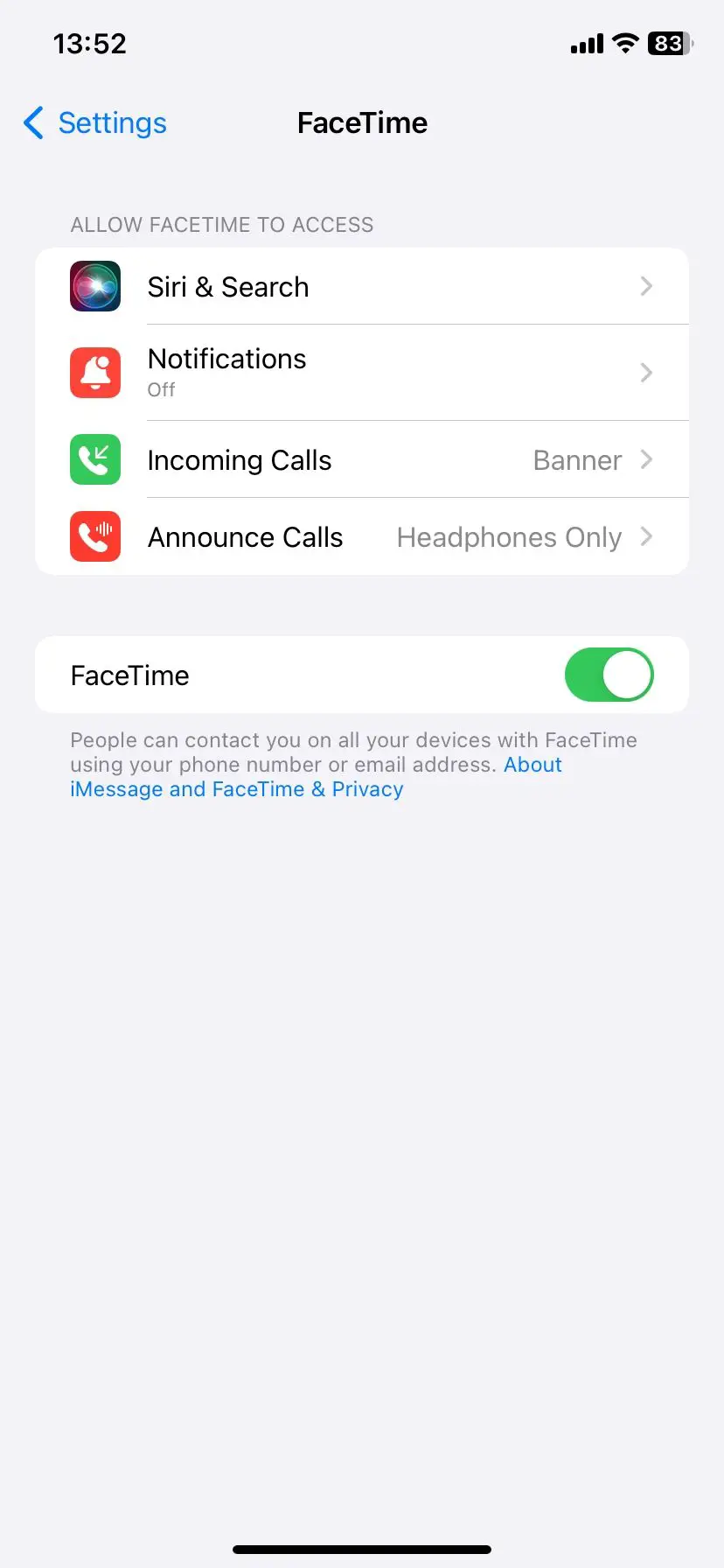 Το FaceTime ενεργοποιήθηκε στο iOS