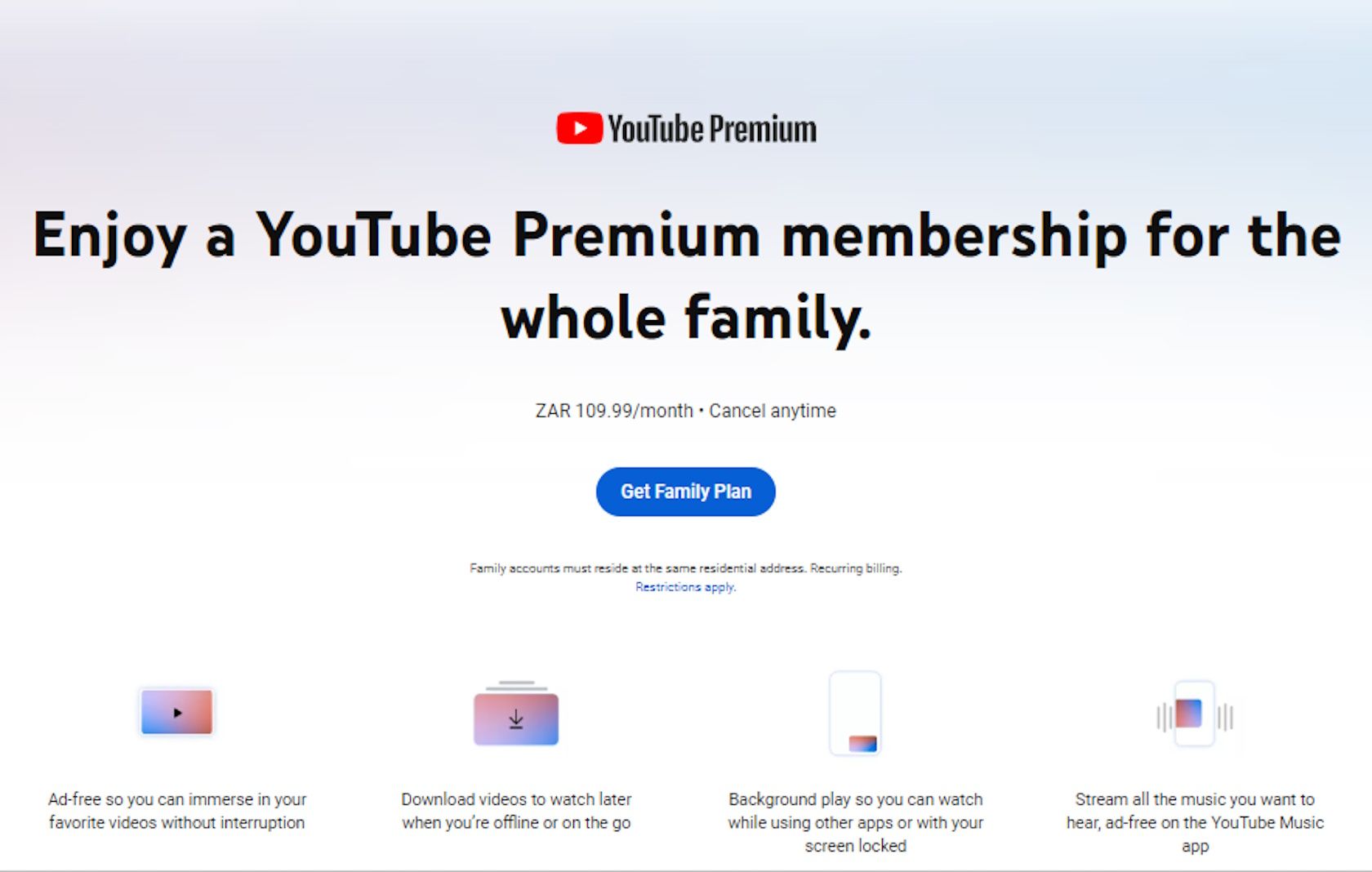 YouTube premium συνδρομή λάβετε οικογενειακό πρόγραμμα