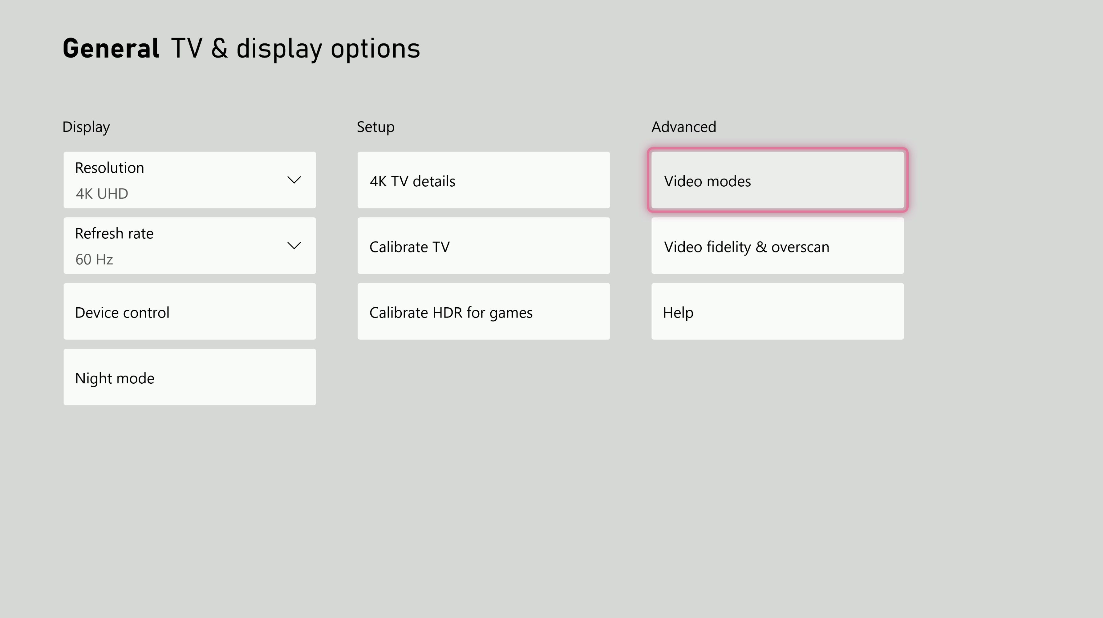 Ρυθμίσεις λειτουργιών βίντεο Xbox Series X