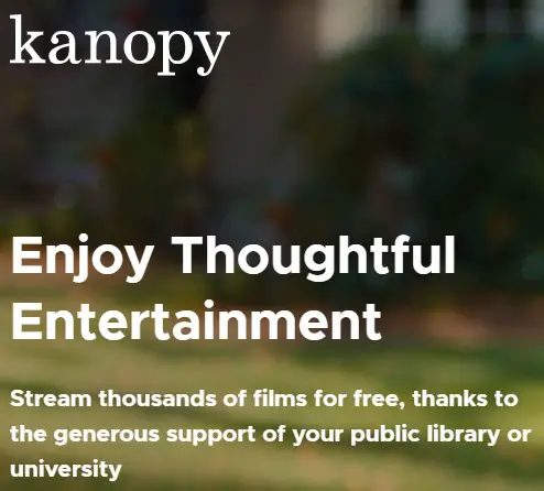 Καλύτεροι δωρεάν διαδικτυακοί ιστότοποι ροής ταινιών και τηλεοπτικών προγραμμάτων Kanopy