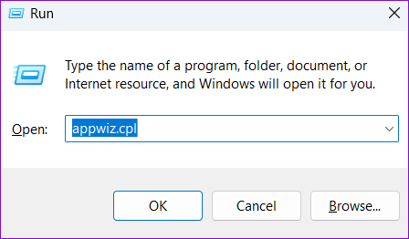 Ανοίξτε Προγράμματα και δυνατότητες στα Windows