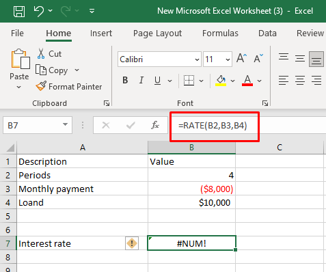 Πώς να διορθώσετε το #NUM! Σφάλματα στην εικόνα 7 του Microsoft Excel