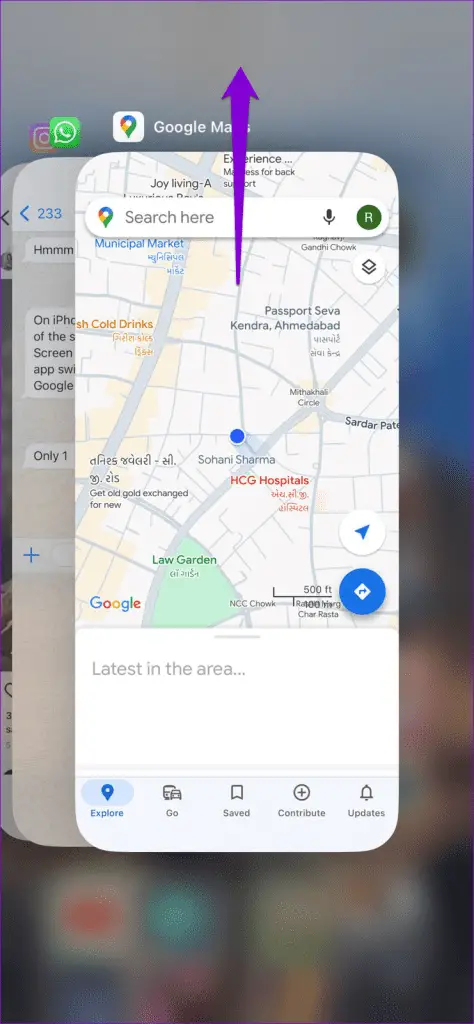 Κλείστε τους Χάρτες Google στο iPhone