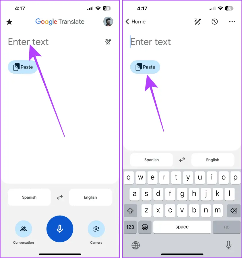 Πληκτρολογήστε Κείμενο στην εφαρμογή Μετάφραση Google