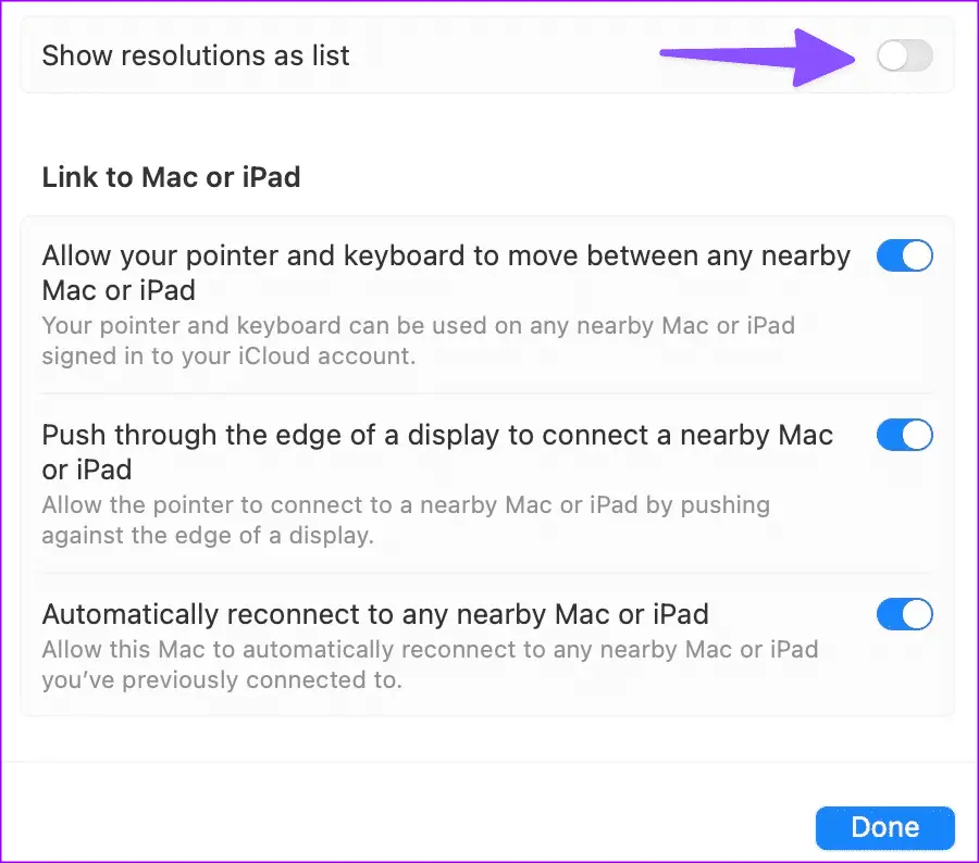 Προσαρμόστε την ανάλυση για δεύτερη οθόνη σε Mac 8