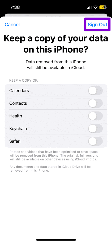 Επιβεβαιώστε την έξοδο από το Apple ID στο iPhone