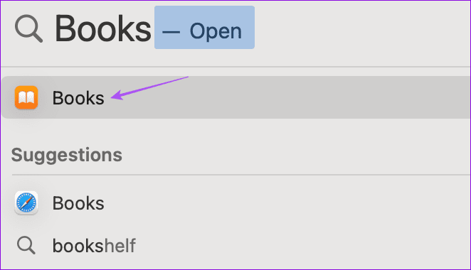 ανοίξτε την εφαρμογή βιβλίων σε mac