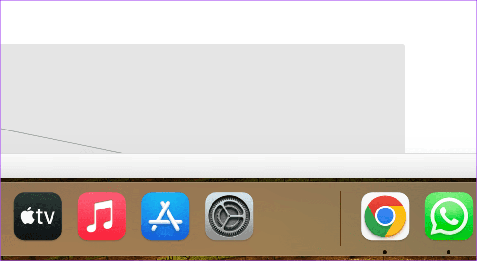 χώρο μεταξύ των εφαρμογών στο dock στο mac