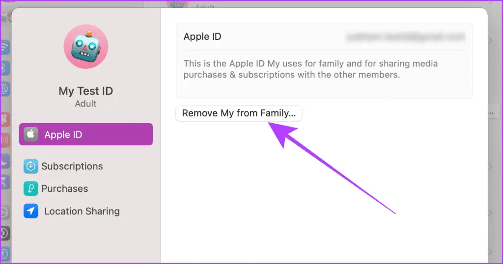 Καταργήστε κάποιον από την Οικογενειακή κοινή χρήση σε Mac