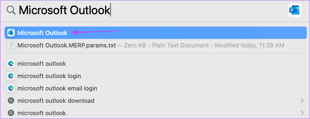 ανοίξτε την εφαρμογή Outlook σε Mac