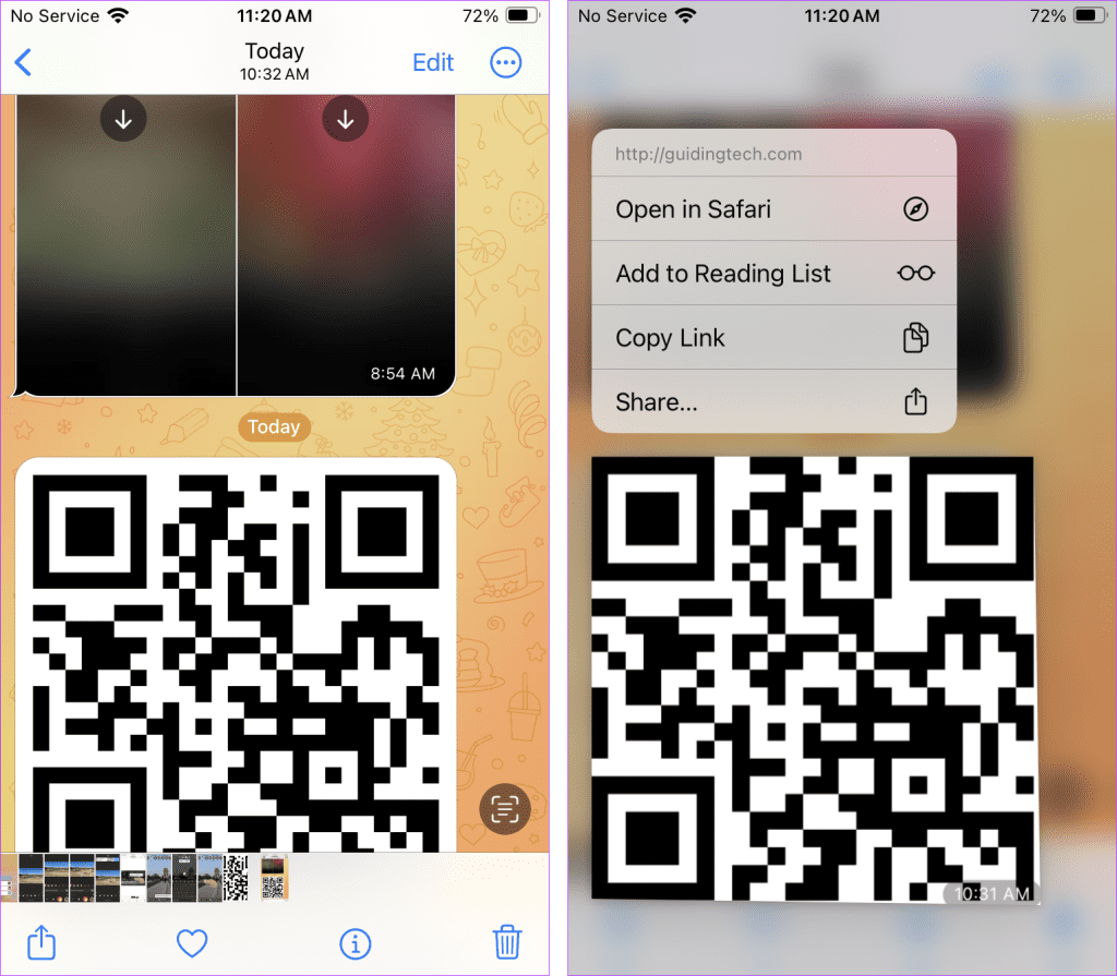 Σάρωση κώδικα QR από την εικόνα στο iPhone