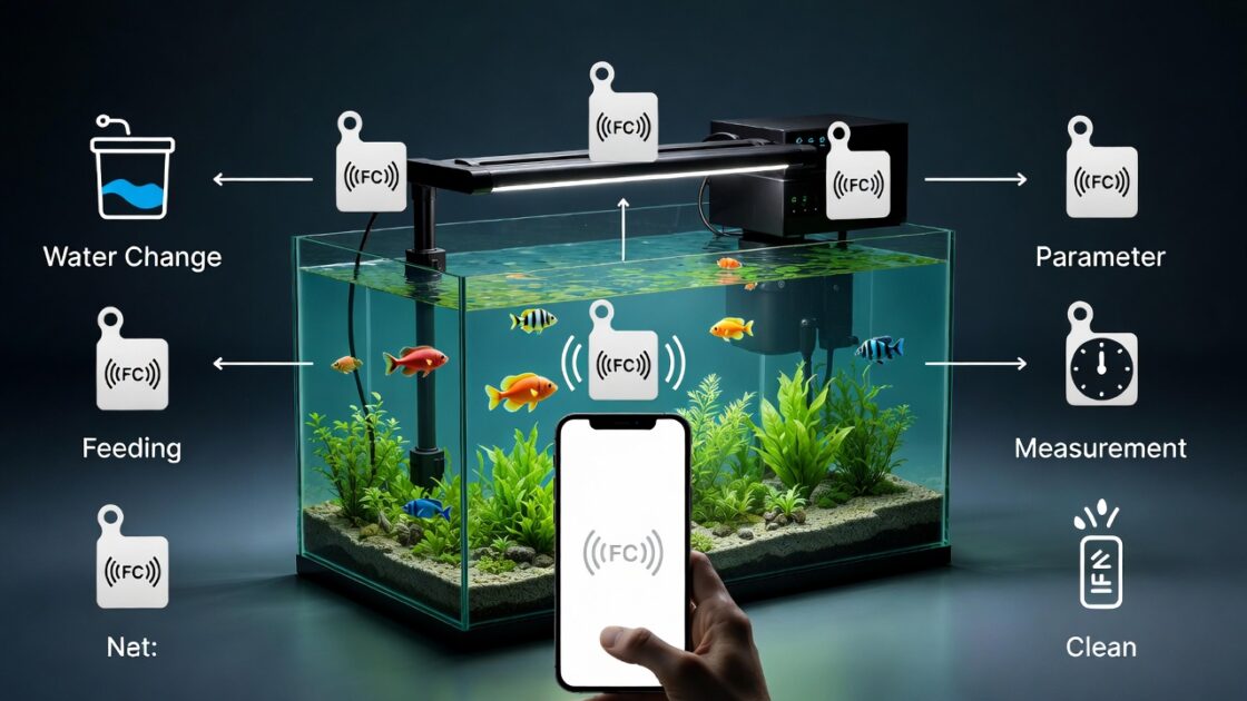 Ανακαλύψτε πώς να χρησιμοποιείτε τις ετικέτες NFC και τον Βοηθό Οικιακής Χρήσης για να αυτοματοποιήσετε τη συντήρηση του ενυδρείου σας με εύκολο, ασφαλή και άκρως οργανωμένο τρόπο.