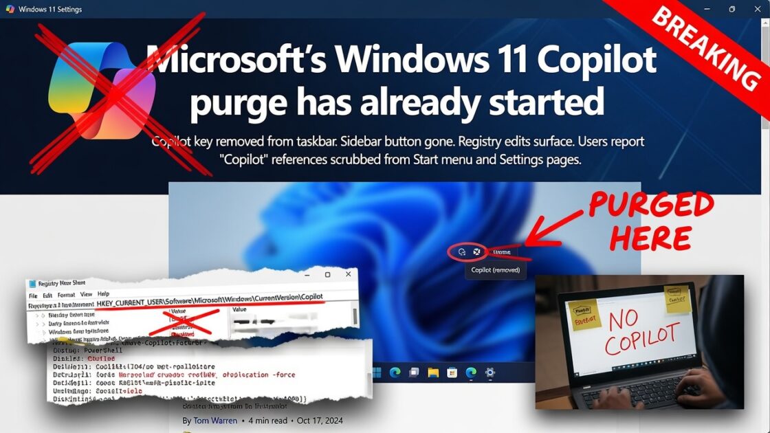 Η εκκαθάριση του Copilot των Windows 11 της Microsoft έχει ήδη ξεκινήσει