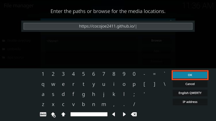 Πληκτρολογήστε cocojoe2411.github.io και κάντε κλικ στο OK