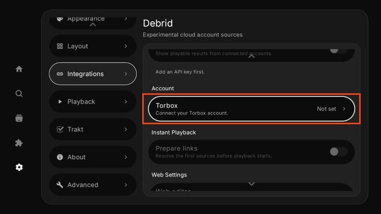 επιλέξτε κουτί torbox