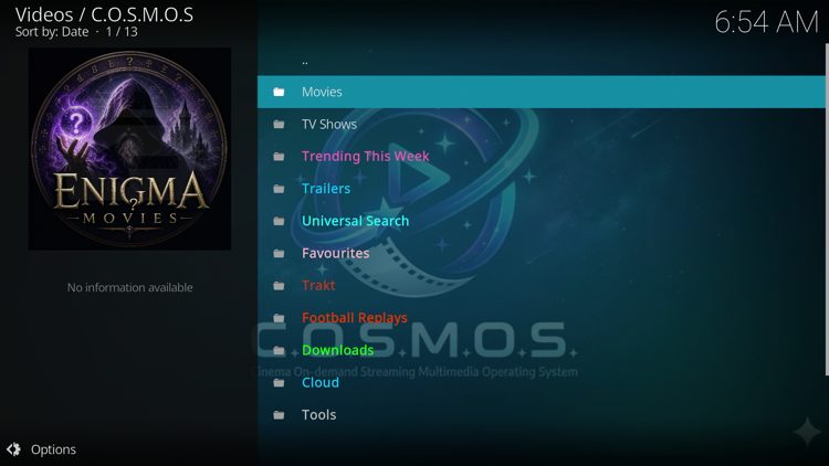 Έχετε εγκαταστήσει με επιτυχία το πρόσθετο COSMOS!