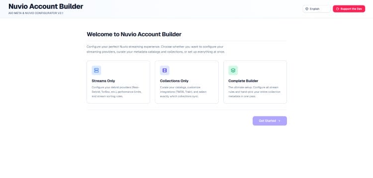 Επίσημη ιστοσελίδα του nuvio builder