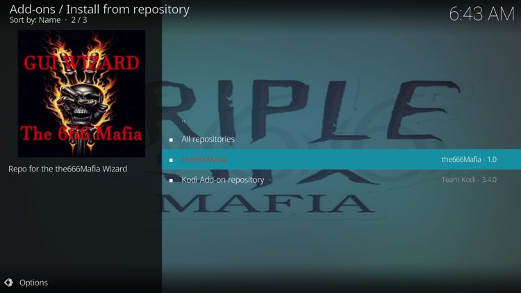 Επιλέξτε το αποθετήριο 666Mafia.