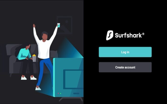 Άνοιξε το Surfshark VPN και πάτησε Log in