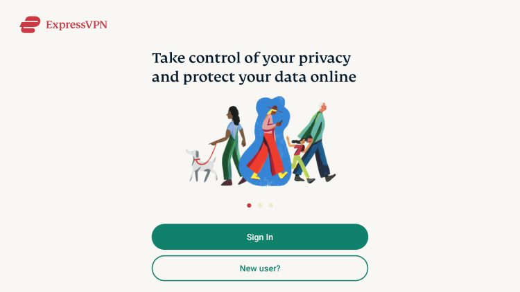 Σύνδεση με τον λογαριασμό ExpressVPN και επιλογή διακομιστή