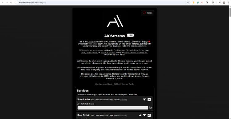 επισκεφθείτε το aiostreams.elfhosted.com/configure