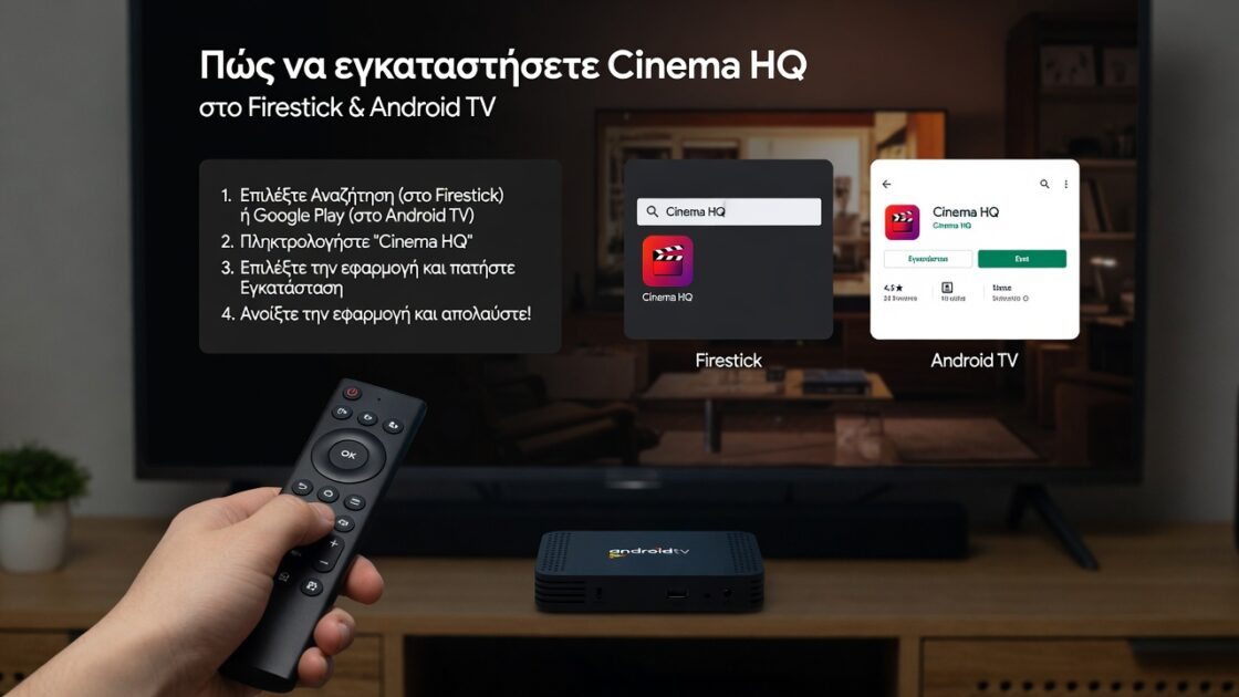 Πώς να εγκαταστήσετε Cinema HQ στο Firestick & Android TV