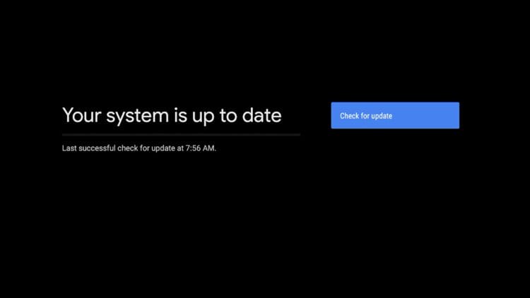 Το σύστημα Google TV είναι ενημερωμένο