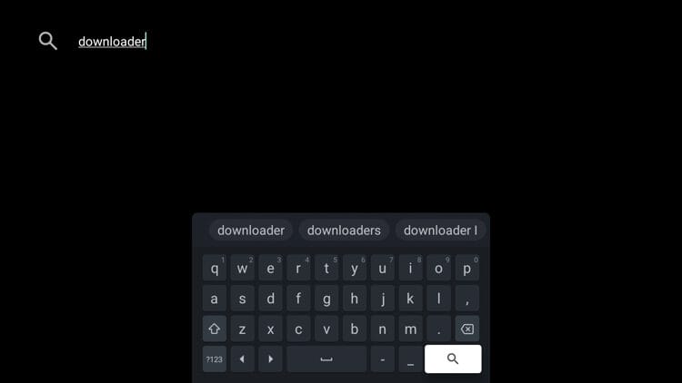 Πληκτρολογήστε στο 'downloader' και κάντε κλικ στο εικονίδιο αναζήτησης.