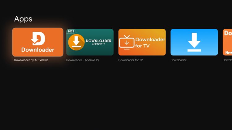 Επιλέξτε το επίσημο Downloader από το AFTVnews στην ενότητα Εφαρμογές.