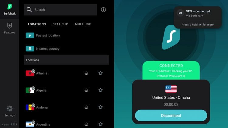 Συνδεθήκατε με επιτυχία σε ένα VPN στη συσκευή Google TV που έχει υποστεί jailbroken λειτουργία και η διεύθυνση IP σας έχει πλέον αλλάξει.