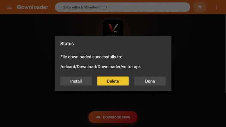 Επιστρέψτε στο Downloader και κάντε κλικ στην επιλογή Διαγραφή.