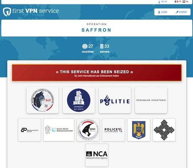 Μήνυμα κατασχέθηκε 1VPNS ιστότοπου