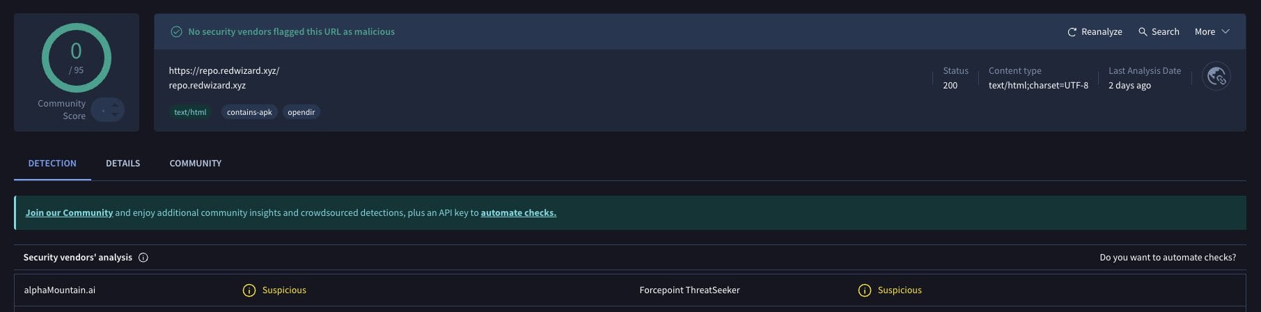 Πρόσθετο SALTS VirusTotal Scan