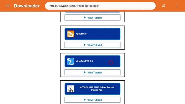 Εντοπίστε το VirusTotal στο TP Toolbox και κάντε λήψη