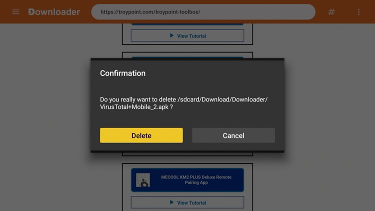Κάντε κλικ στο Delete ξανά