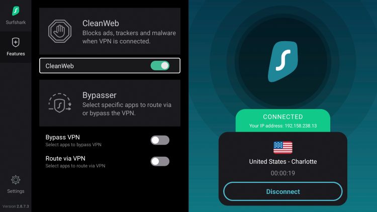 Λειτουργία CleanWeb του Surfshark VPN