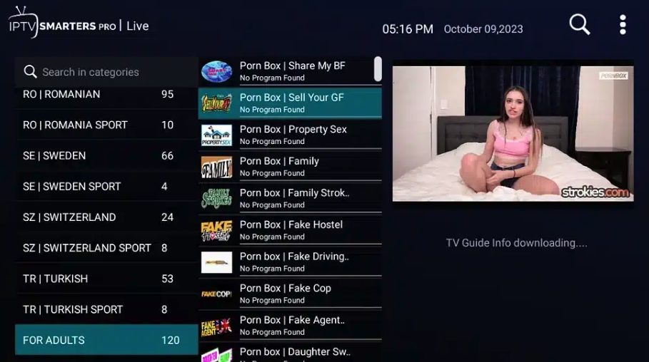 Υπηρεσία IPTV με περιεχόμενο για ενήλικες