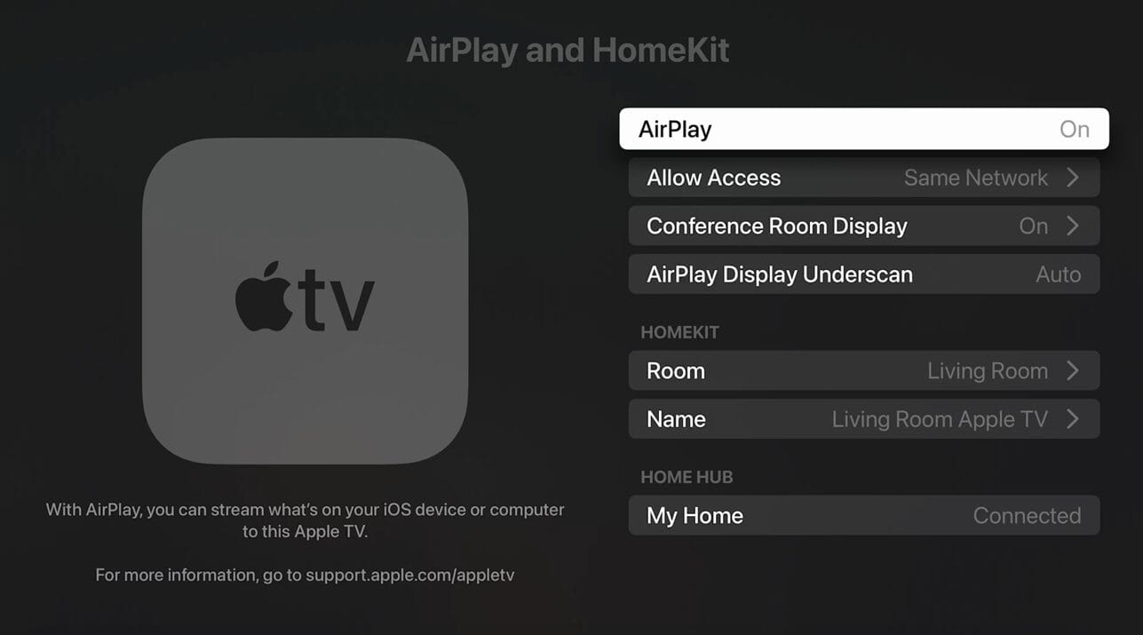 AirPlay στο Apple TV