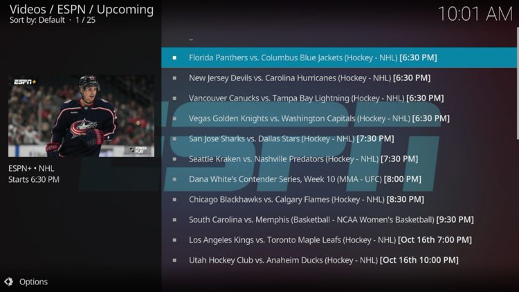 Πρόσθετο ESPN Kodi