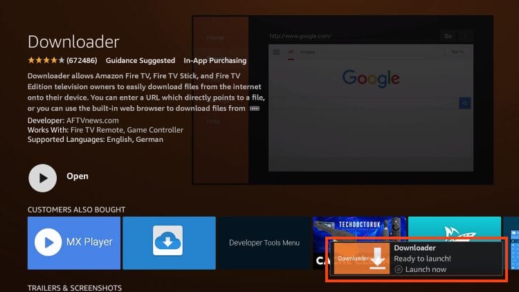 Το Downloader έχει εγκατασταθεί