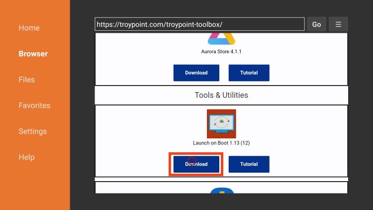 Κάντε κλικ για λήψη εκκίνησης κατά το boot για το Projectivy