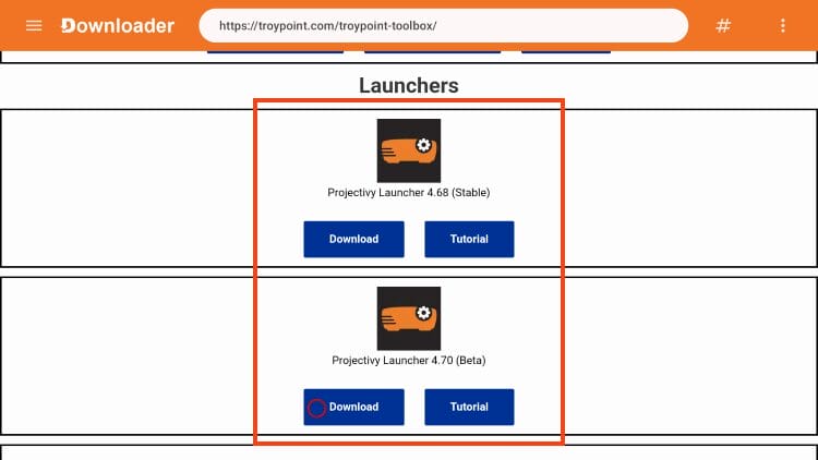 Επιλέξτε την έκδοση Projectivy Launcher της επιλογής σας