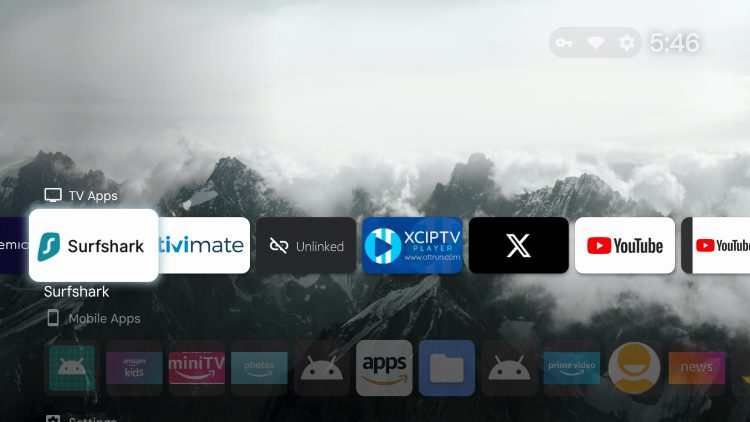 Αρχική οθόνη Projectivy Launcher