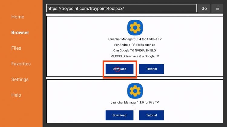 Κάντε κλικ για λήψη του Launcher Manager
