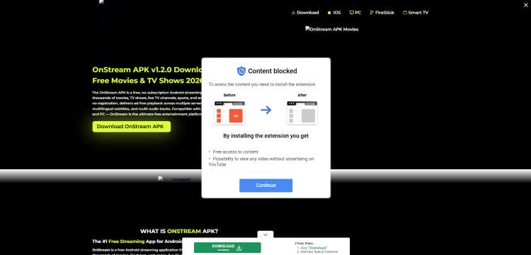 Πλαστογραφημένη ιστοσελίδα OnStream