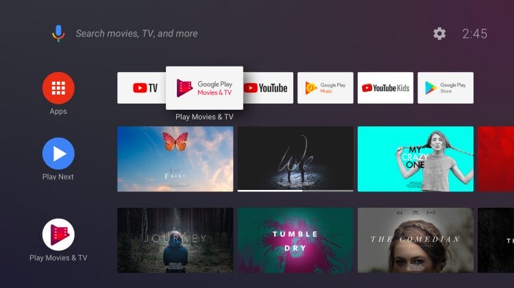 Διεπαφή Android TV