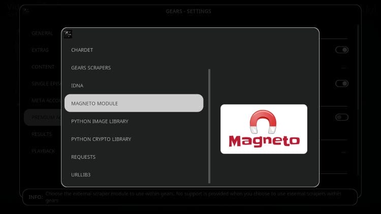 κάντε κλικ στο πρόσθετο μονάδας magneto