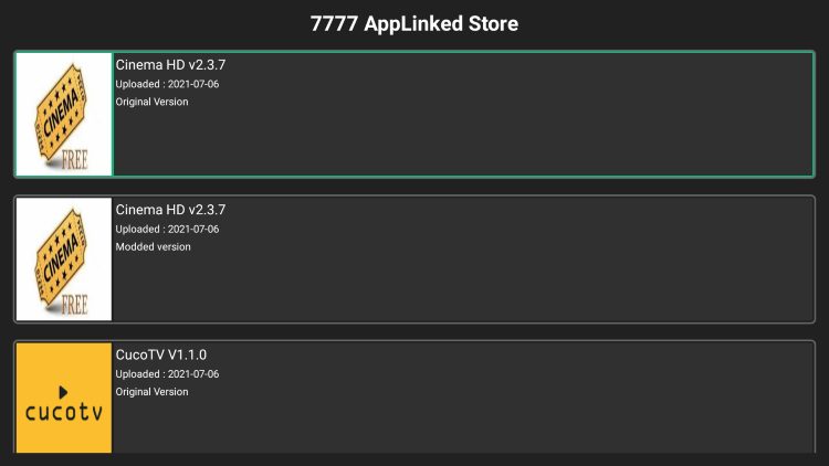 Κωδικός AppLinked 7777 με δημοφιλείς εφαρμογές